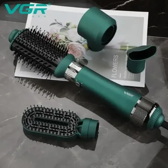 Фен-щетка Hot Air Styler VGR V-493, 1000 Вт, 2 режима, 22 см, вращающийся шнур 360°, 2 м кабель, 4 н Киев
