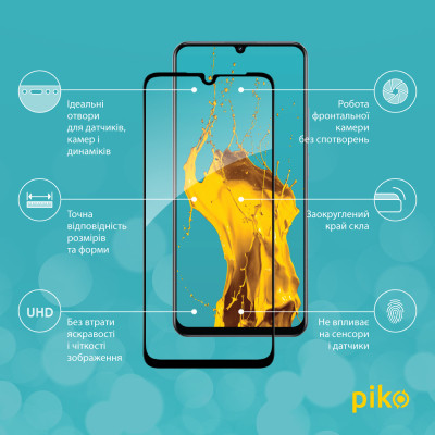 Скло захисне Piko Full Glue Realme Note 60 Black (1283126608971) Вінниця - фото 2