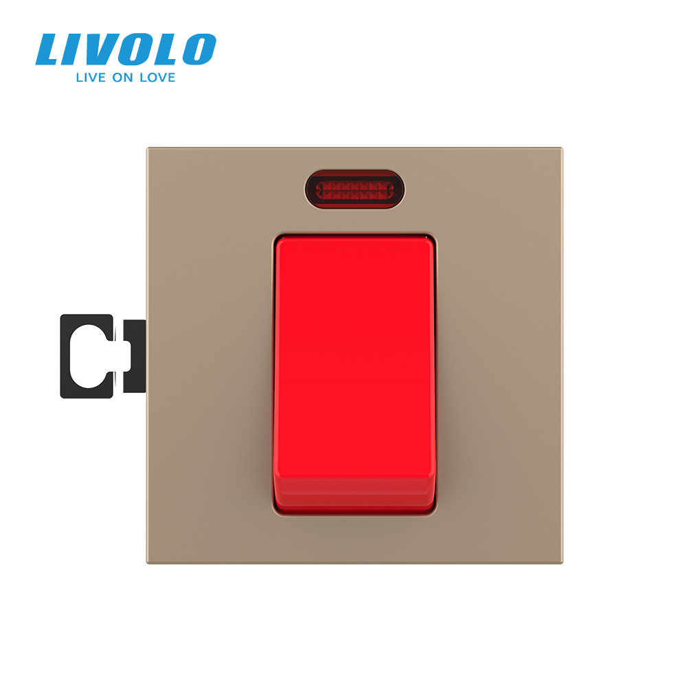 LIVOLO Майстер-вимикач LIVOLO, золотий, 20А 230В, модуль без рамки (VL-FCMKV20A-2AP) Коломия - фото 3