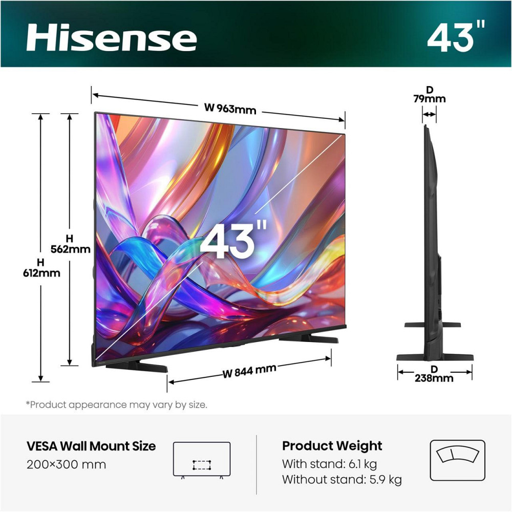 Телевізор Hisense 43E7S ( 25488 ) Харків - фото 1