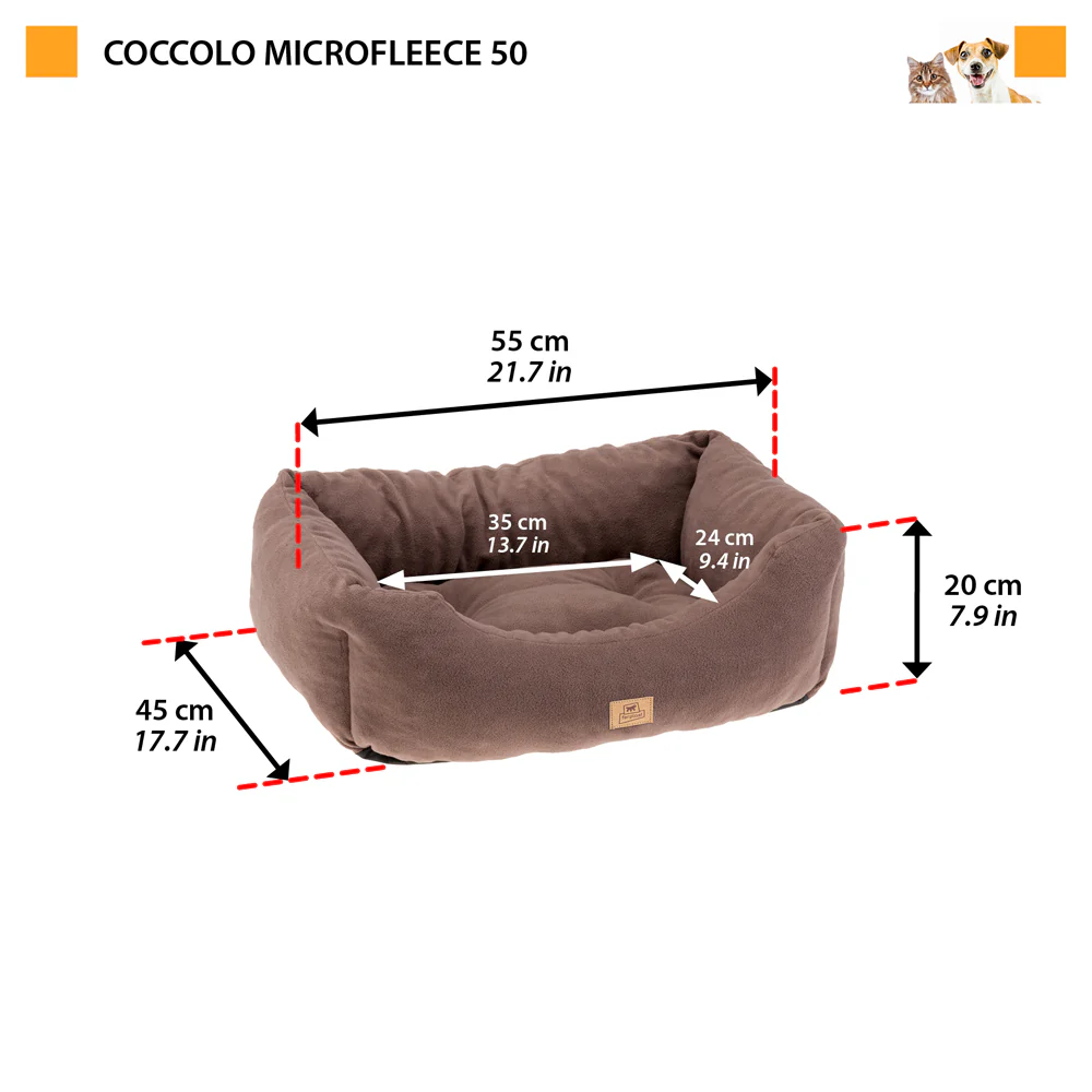 Лежанка — софа для собак і кішок Ferplast Coccolo Microfleece (Ферпласт Кокколо Мікрофліс) Запоріжжя - фото 2