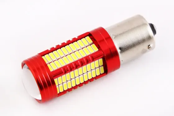 Лампа диодная 12В T25 106-SMD 4014 CAN с линзой с радиатором Cyclone 2000лм Винница