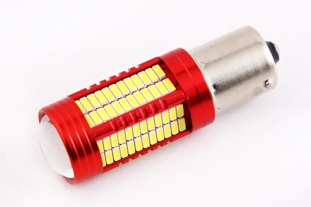 Лампа диодная 12В T25 106-SMD 4014 CAN с линзой с радиатором Cyclone 2000лм Винница - изображение 1