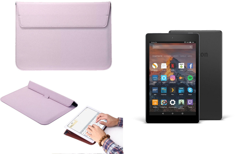 Чохол-конверт VitoCase для Amazon Fire HD 8 2017, з функцією підставки для планшета Фіолетовий Київ - фото 1