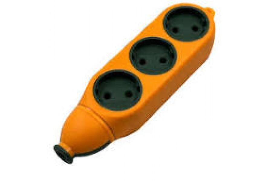 Колодка двостороння 3гн+3гн без заземлення латунь будівельна Харків - фото 1