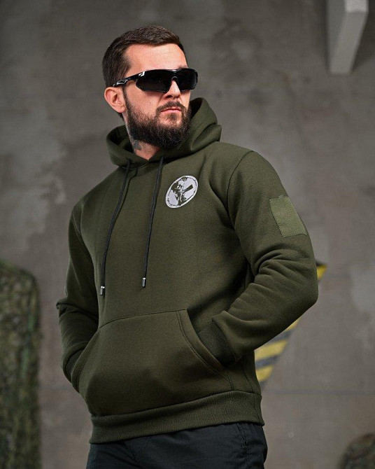Милитари худи на флисе GENESIS Armor oliva ПП8141 Одесса - изображение 3