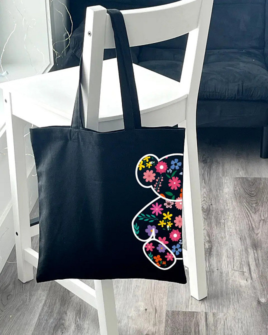 Екошопер BookOpt ВК4058 Ведмедик (Квіткові мрії) чорний Київ - фото 7