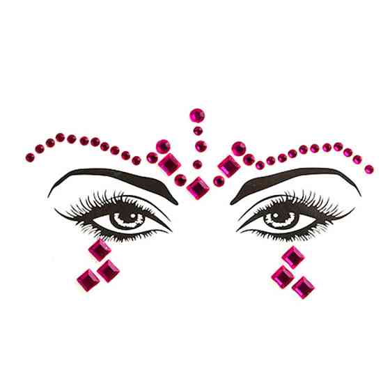 Стрази наклейки на обличчя one size малиновий Київ