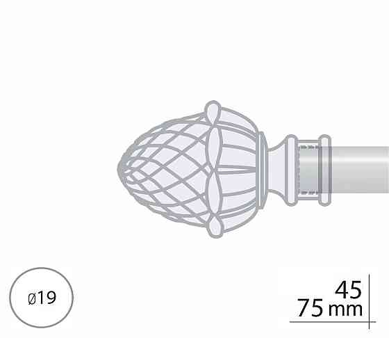 Закінчення для карнизу Orvit ЦИНАРА 19 мм ЗОЛОТО Львів
