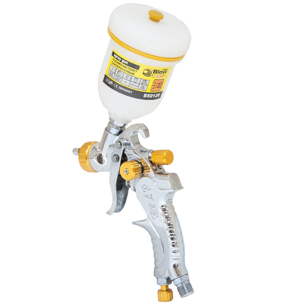 Фарборозпилювач HVLP Ø0.8мм 50-140 л/хв 2-3бар в/б 100 мл (пласт) SIGMA (6812221) Київ - фото 3