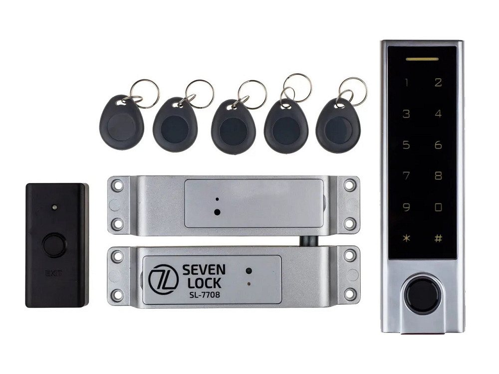 Беспроводной биометрический комплект контроля доступа SEVEN LOCK SL-7708F Киев - изображение 1