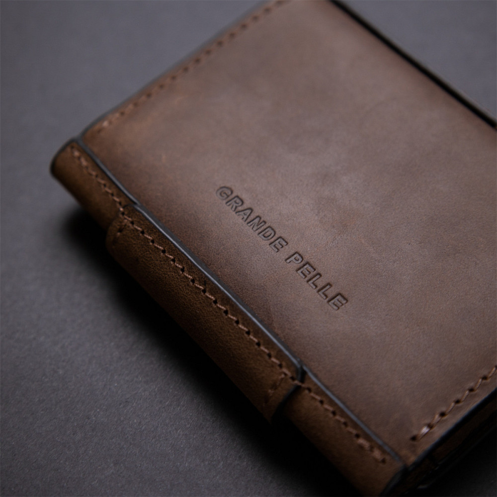 Чоловіча шкіряна візитниця GRANDE PELLE 11362 Коричневий Київ - фото 9