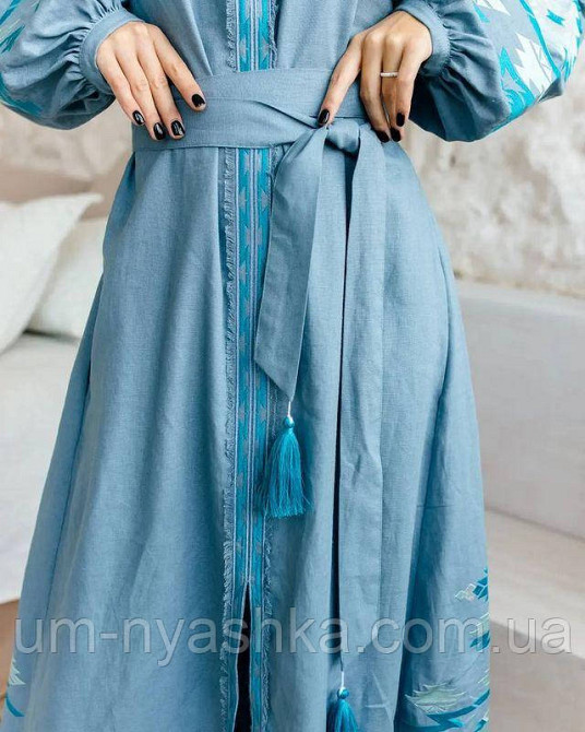 Жіноча вишита сукня на льоні Калейдоскоп Кривий Ріг - фото 8