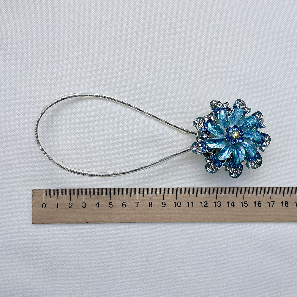 Магніти для штор та гардин "Flowers" набір 2 шт Блакитний (81-192) Київ - фото 7