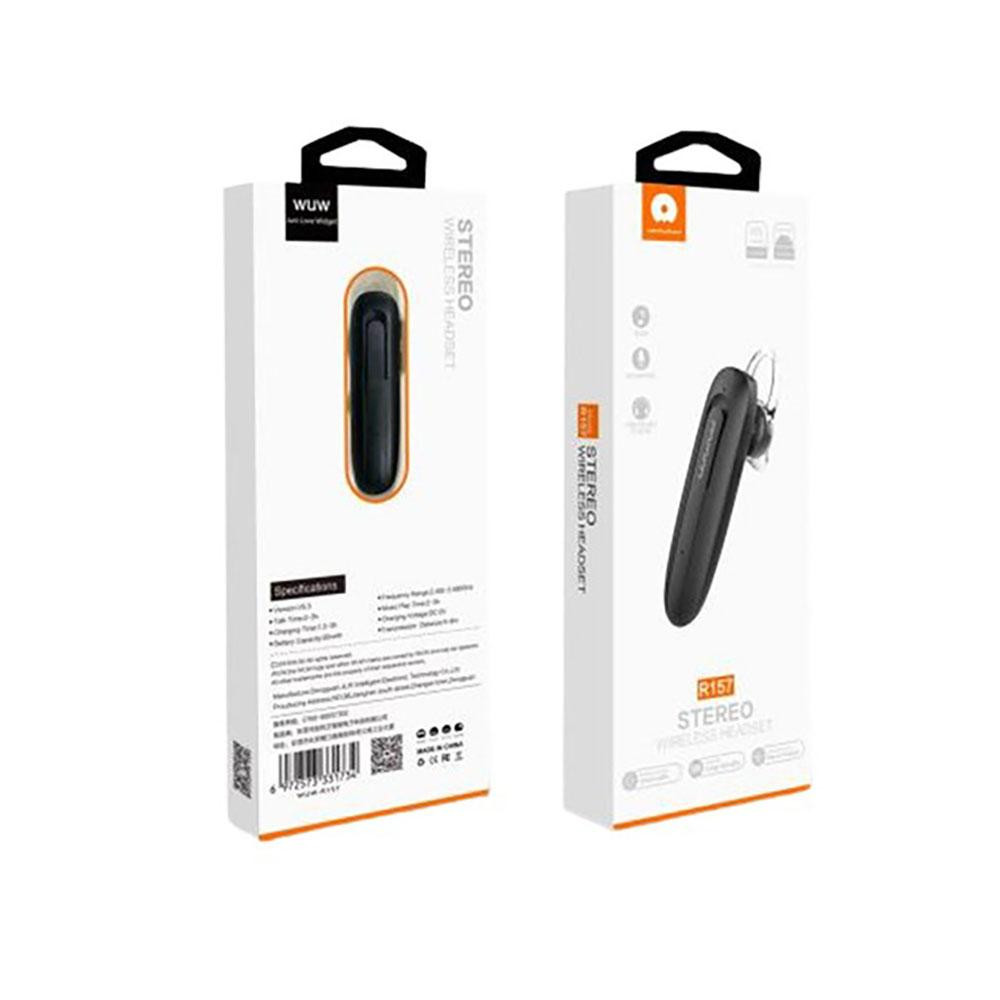 Bluetooth гарнітура WUW-R157 black Одеса - фото 2