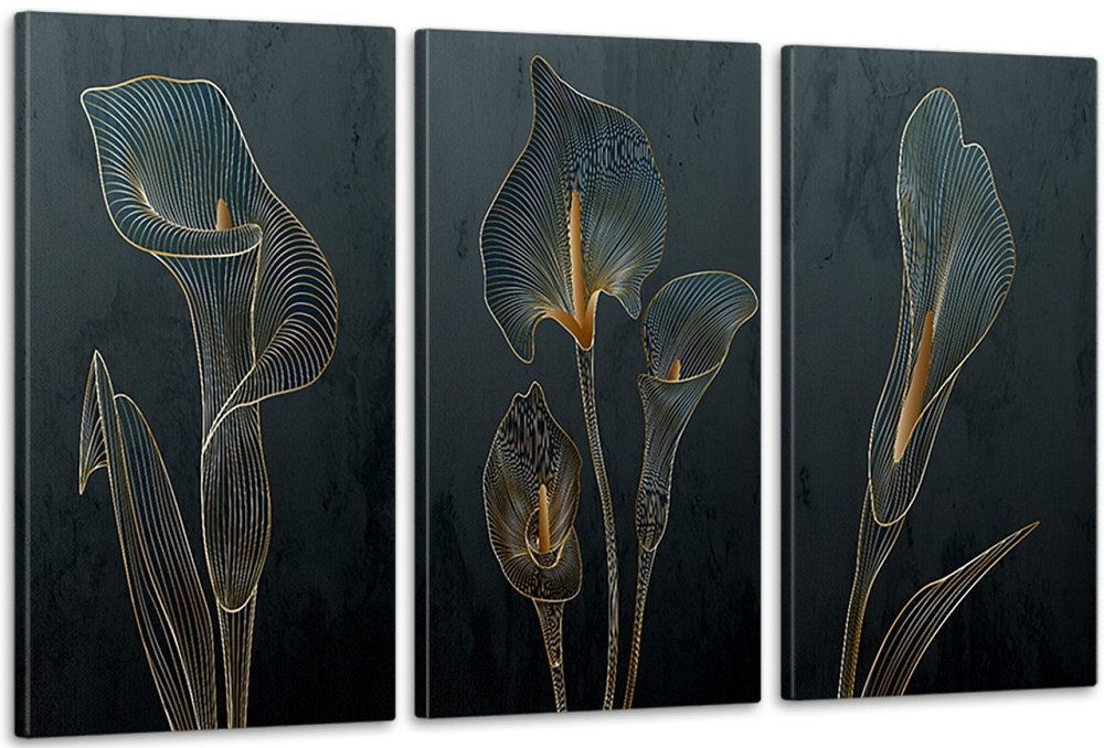 Модульная картина в гостиную / спальню  Квіти     ART-180_3A 70х130 см Киев - изображение 1