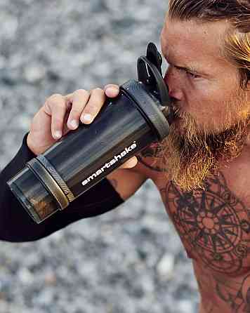 Шейкер спортивный для воды и спортивного питания черный цвет SmartShake Revive 750ml Black Киев