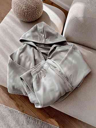 Жіночий теплий затишний костюм: кофта та штани двосторонній фліс Сірий, 44/46 Одеса