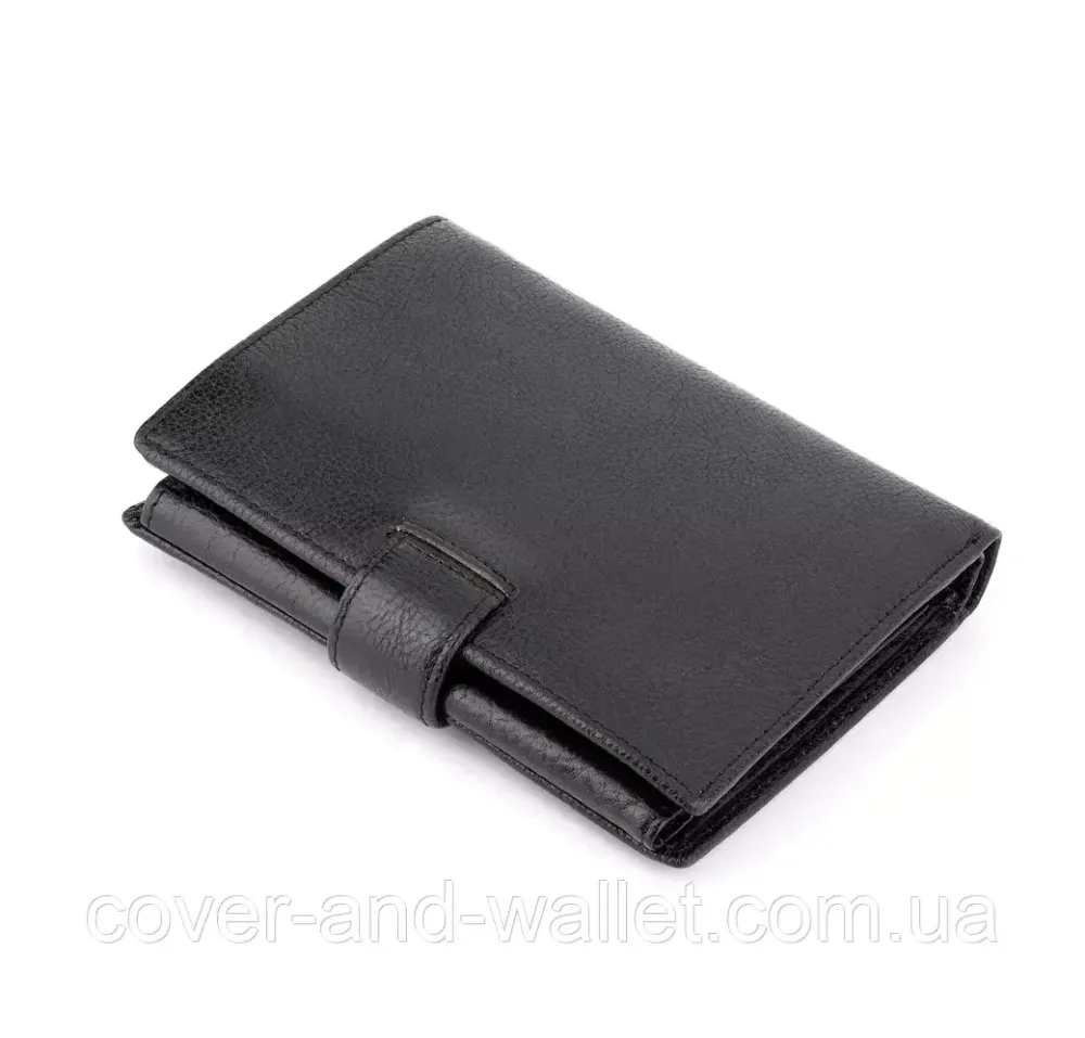 Елітний чоловічий портмоне з відділенням для документів Marco Coverna 010-807 чорний Київ - фото 14