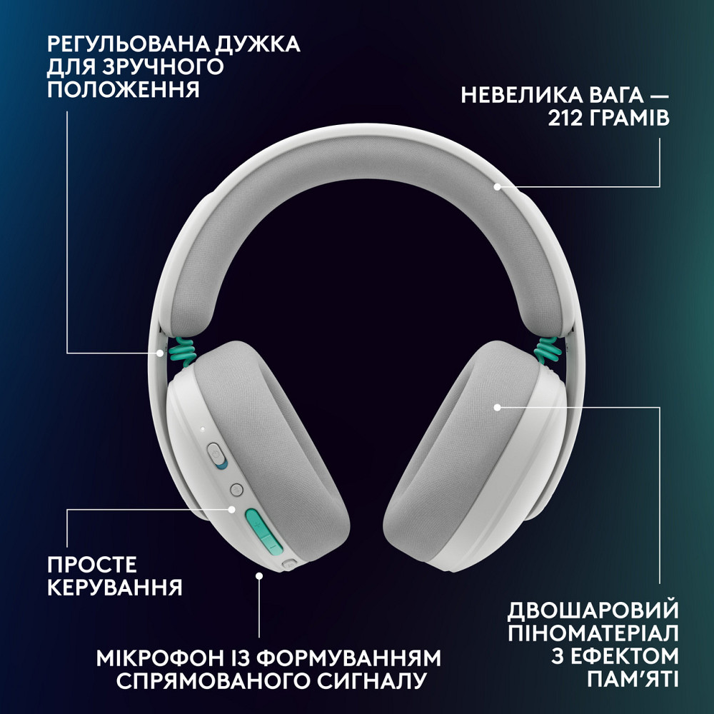 Гарнітура Logitech G325 Lightspeed White (981-001531) ( 11854 ) Харьков - изображение 9