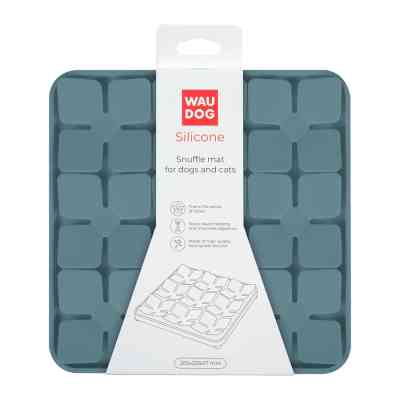 Універсальний посуд для тварин WAUDOG Silicone Килимок для пошуку корму 20х20х1.7 см сірий (235111) Вінниця