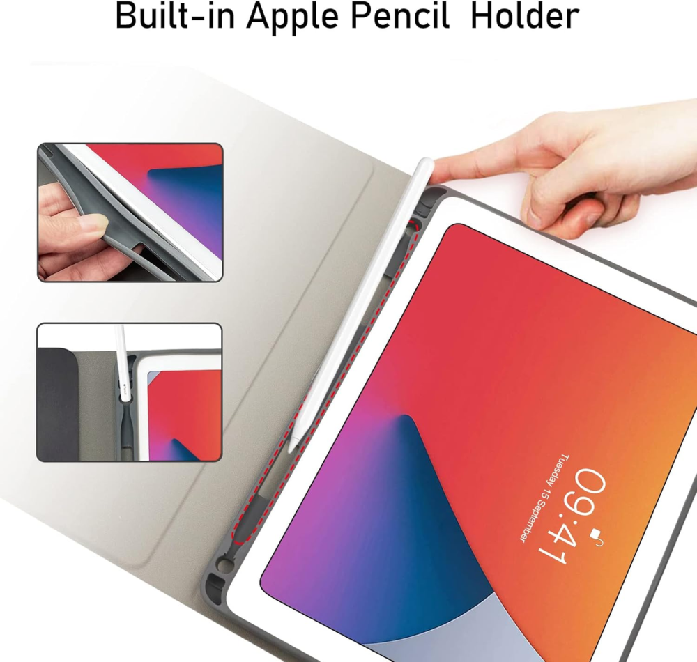 Чехол-клавиатура JADEMALL для iPad 9.7 / 10.2 (5/6/7/8/9 Gen, Air, Pro 9.7) Bluetooth кейс съемная клавиатура + держатель стилуса Киев - изображение 6