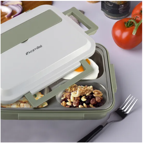 Ланчбокс 1000 мл (корпус пластик/внутр. темнисть неірж.сталь) комбінований KAMILLE Житомир