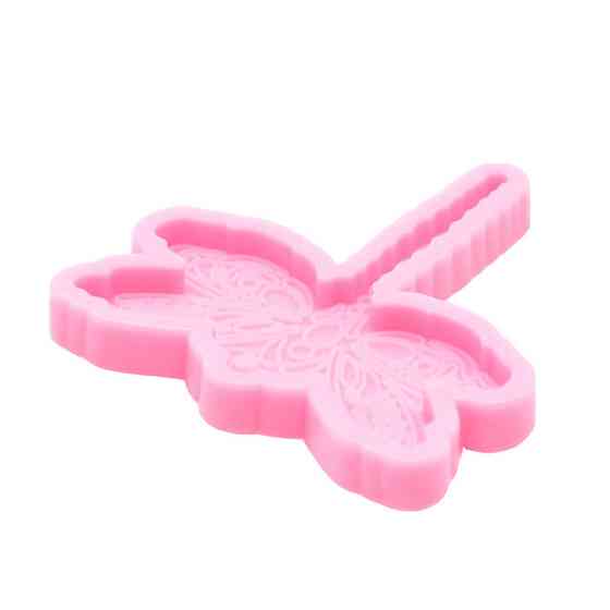 Молд силиконовый Стрекоза 83 на 80 мм розовый Киев