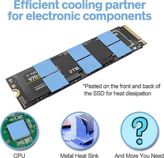 Силіконова термопрокладка 15x15 мм, набір 10 шт Київ