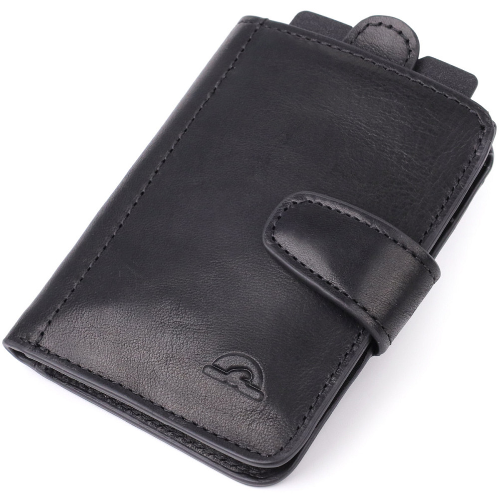 Вместительный картхолдер из натуральной кожи Tony Perotti 20899_1 (3796 nero) Черный Киев - изображение 1