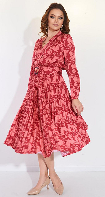 Шовкове плаття зі спідницею в складку гофре (48) Київ - фото 2