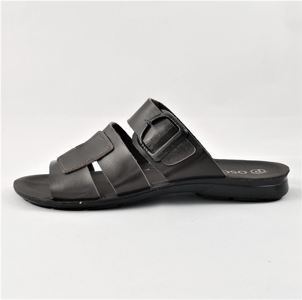 Чоловічі Шльопанці Тапочки Сланці Чорні Шкіряні (розміри: 41,42,43,44) Дніпро - фото 5