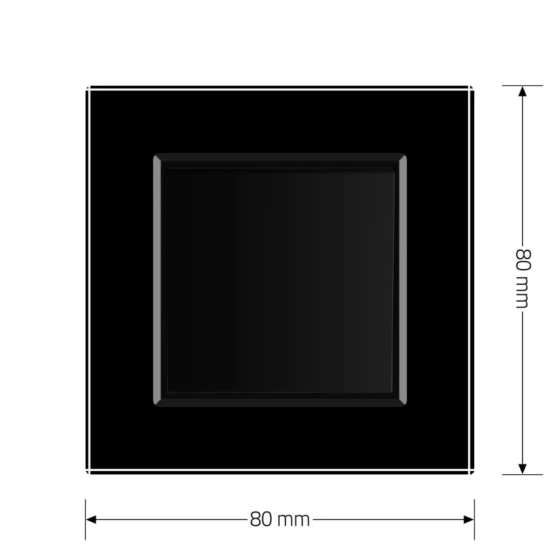 LIVOLO Одноклавішний перехресний вимикач LIVOLO чорний матовий скло Коломыя