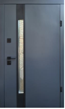 Двери уличные со стеклопакетом, модель Rio-S антрацит, комплектация Proof Smart Street , замки Kale Киев - изображение 1