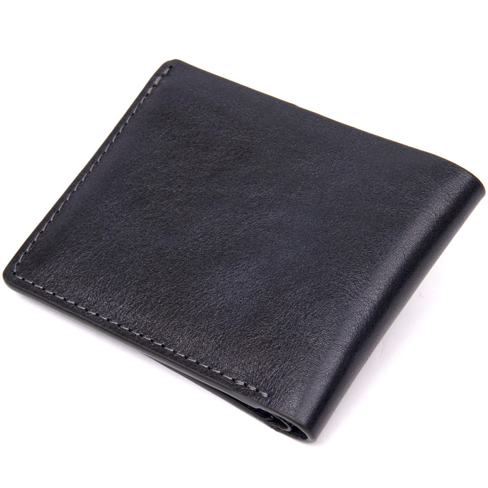 Портмоне из натуральной кожи GRANDE PELLE 11462 Черный Киев - изображение 2