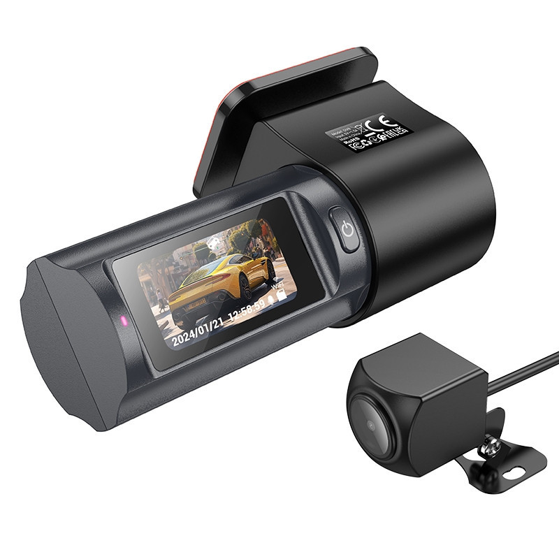 Видеорегистратор HOCO DV8 2K display hidden driving recorder(with rear camera) Black Київ - фото 3