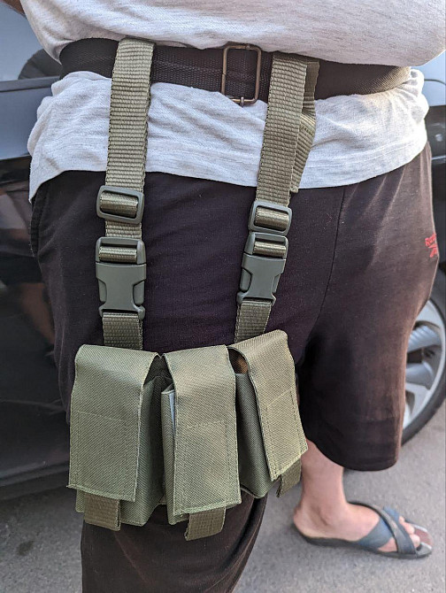 ВОГ на ногу, підсумок під гранати, ВОГ, погранатник під 3 гранати, піксель, олива, хижак Kreminna Днепр - изображение 3