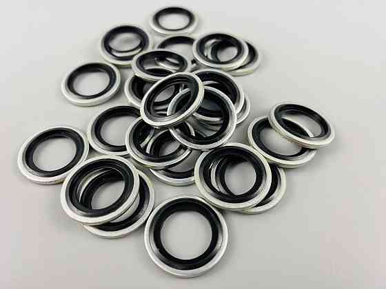 Шайба з гумовим кільцем NBR всередині (розмір 3/4), для гідравліки, олії, води, повітря. Мукачево