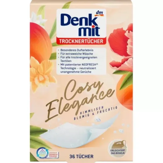 Серветки для сушіння білизни Затишна елегантність Denkmit, 36 шт (Німеччина) Denkmit Trocknertücher  Львів
