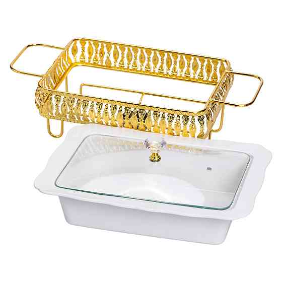 Yiwu Настільна мармітниця порцелянова 36×21×15 (см) на підставці 1.5 (л) HP-26-6 Киев