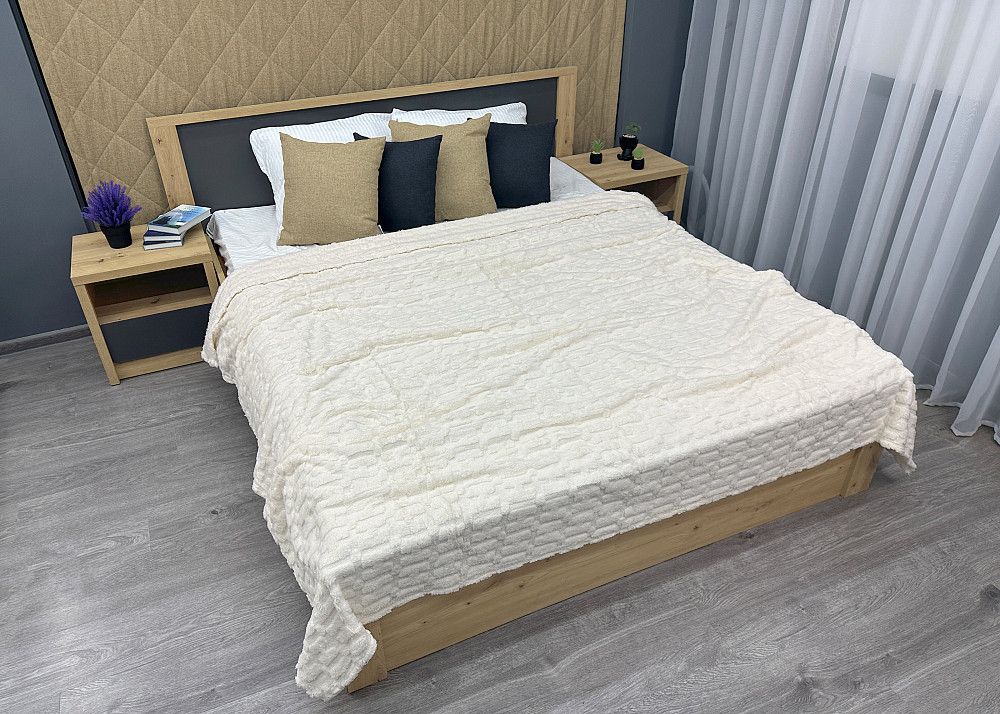 Плед-покривало 200х230 см (+-5см) Молочний (87-241) Київ - фото 5