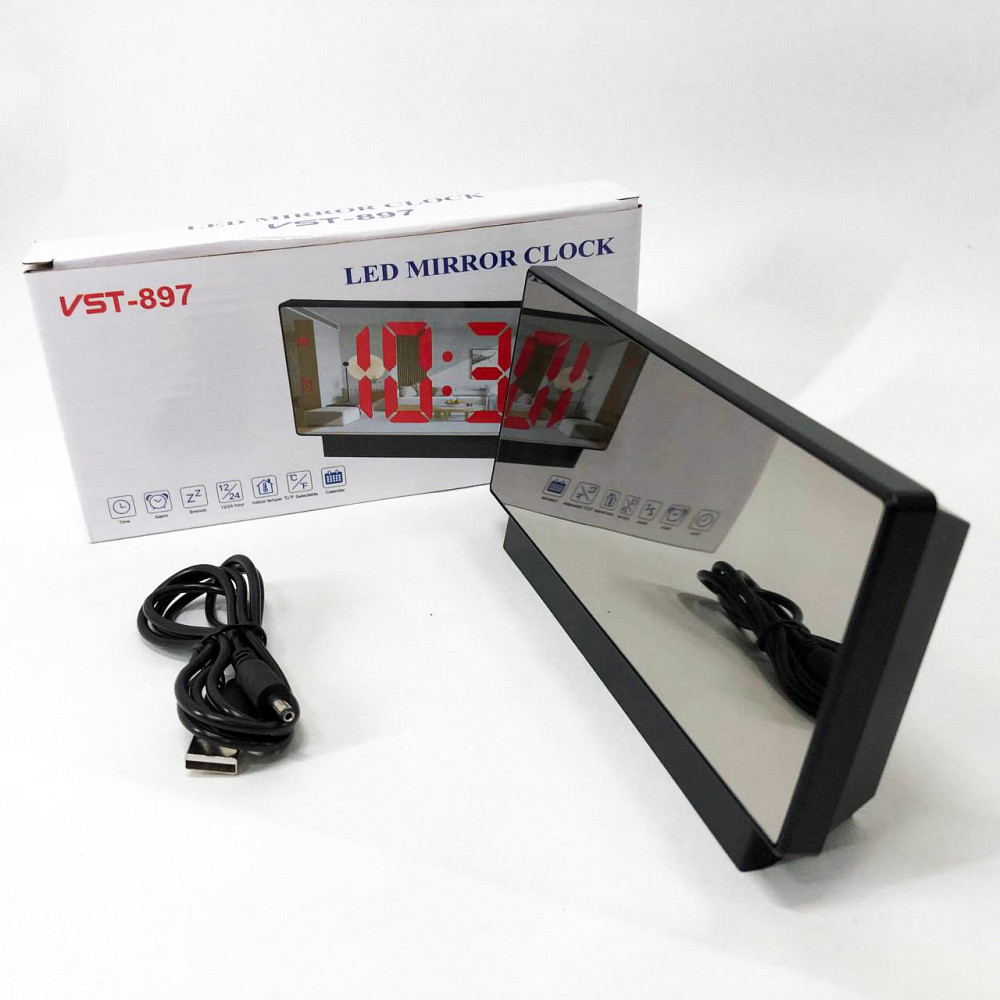 Практичные настольные часы с подсветкой VST-897-4, Часы светодиодные настольные хорошие KU-99 Львов - изображение 10