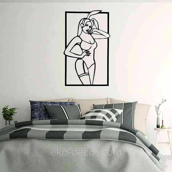 Декоративное настенное Панно «Плей-бой» Декор на стену 70*43 см, Черный Киев