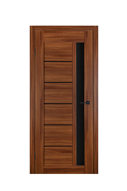 Дверь Реликт Корт Орех + Черное стекло 70*200 см Межкомнатные двери для дачи Дверное полотно Киев - изображение 1