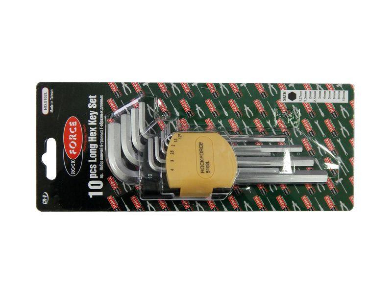 Набір ключів Г-подібних довгих 6-граних, 10пр. (1.27, 1.5, 2, 2.5, 3-6, 8, 10мм) в пластиковому три Одеса - фото 1