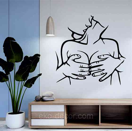 Декоративное настенное Панно «По взрослому 18+», Декор на стену 90*90 см, Черный Киев