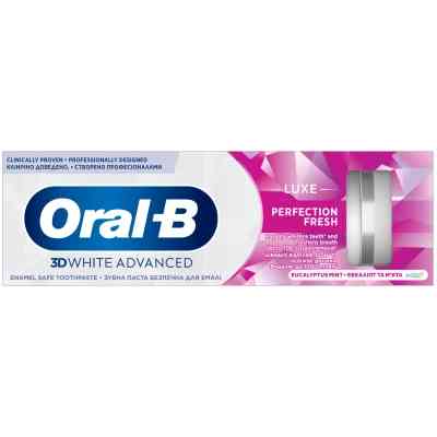 Зубная паста Oral-B 3D White Advanced Luxe Perfection Прохлада мяты и эвкалипта 75 мл (8700216922739) Винница