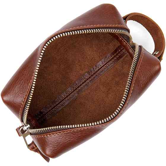 Мужская косметичка из натуральной кожи GRANDE PELLE 11414 Коричневый Киев