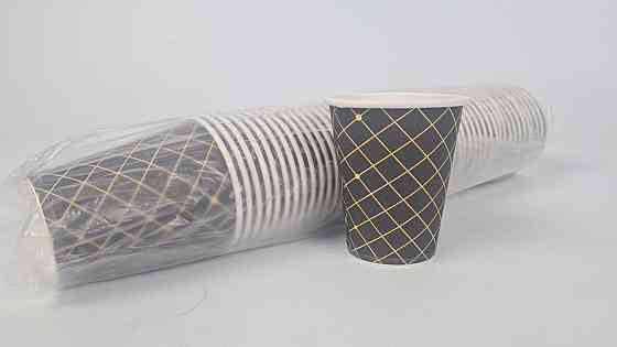 Стакан паперовий 175 мл Юніта ромб коричневий h7 (50 шт.) Харків