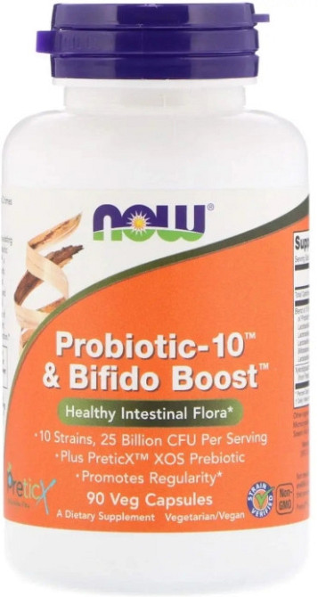 Пробіотик-10 з Bifido Boost Now Foods Probiotic-10 25 млрд КОЕ 90 вег капс Київ - фото 1